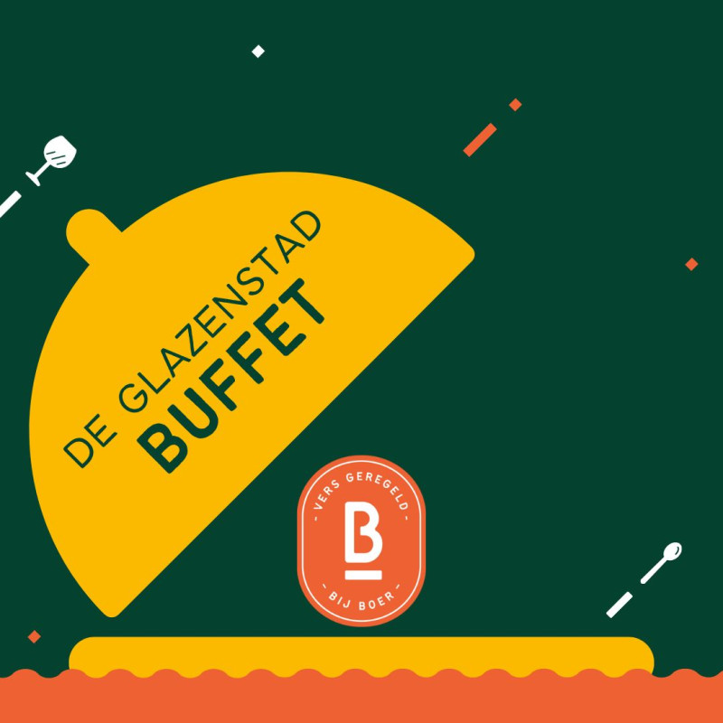 Luxe koud & warm buffet 'De Glazenstad'
